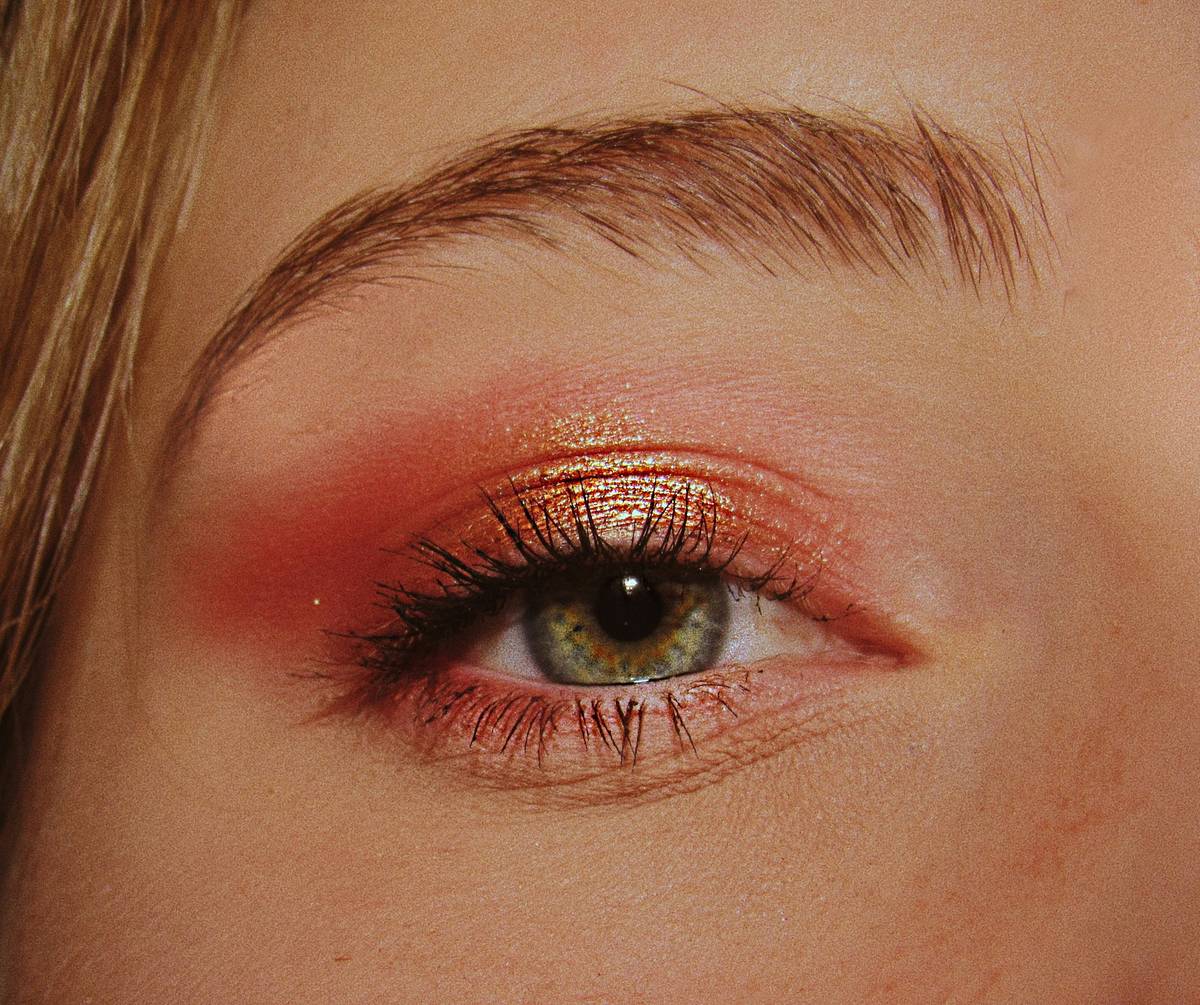 step by makeup instructions showing seamless foundation blending with damp sponge